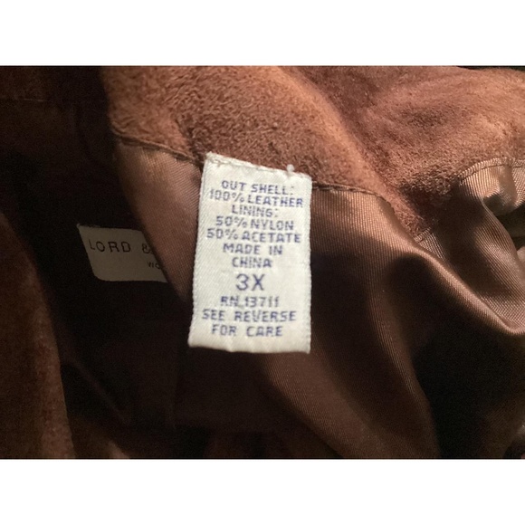 Lord&Taylor Womans 3x leather suede 3 button coat - Picture 5 of 15
